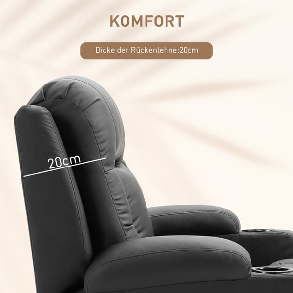 Massagestol, 85x94x104 cm, Svart