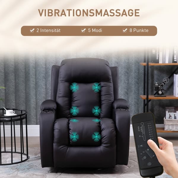 Massagestol, 85x94x104 cm, Brun