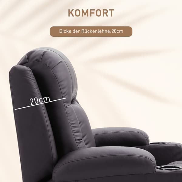Massagestol, 85x94x104 cm, Brun