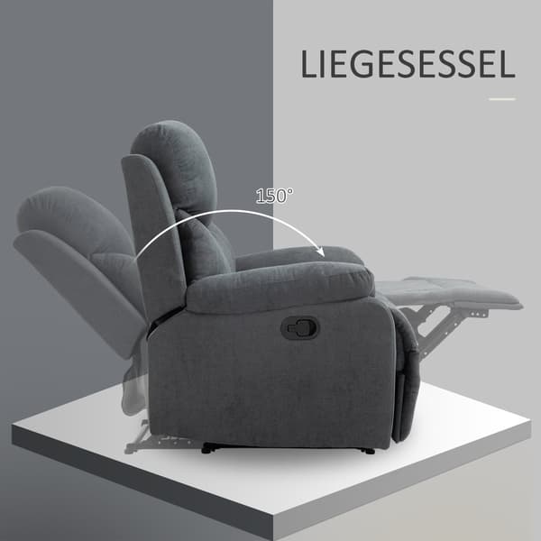 Lepotuoli, 93L x 88S x 102K cm, Tummanharmaa