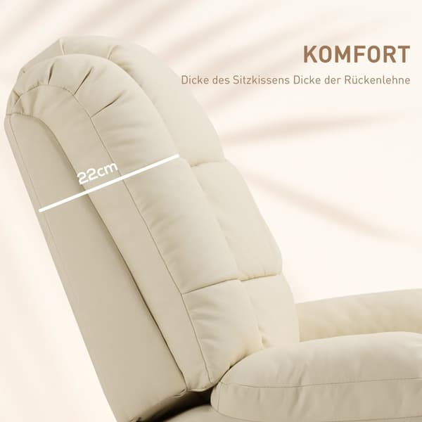 Massagestol, 94x99x99 cm, Kräm Vit
