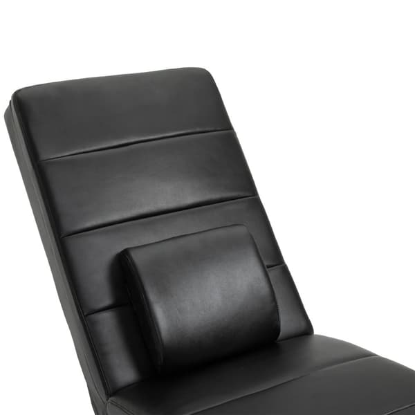 Lænestol, med Massagefunktion, 58x163x87 cm, Sort