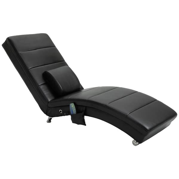 Lænestol, med Massagefunktion, 58x163x87 cm, Sort