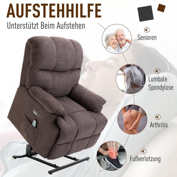 Massagestol, 83x95x105 cm, Brun