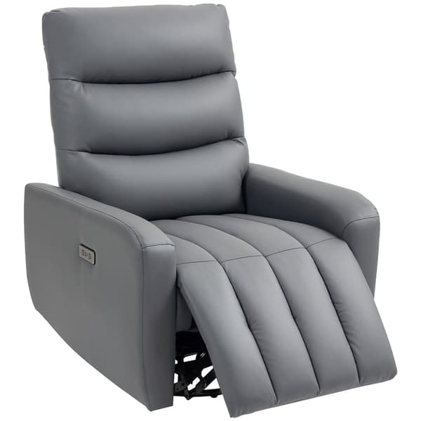 Rootz Relaksation Napr Chair - Verhoilutuoli, jolla on valehtelu - lepotuoli - USB -portit - harmaa - 79x89.5x104cm