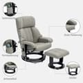 Miniatyrbild 6 av 10: Rootz Relax Massage fåtölj - TV Recliner - Lätt stol - 10 vibrationslägen - 76 cm x 80 cm x 102 cm - Grått syntetiskt läder