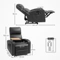 Miniatyrbillede 3 af 10: Rootz Massagestol - Afslappende lænestol - Liggende stol - Massagefunktion - 77 cm x 93 cm x 105 cm