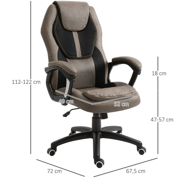 Rootz Massage Chair - Office Chair - Ergonomic Chair - 6 -punkts massage - 67,5 cm x 72 cm x 112-122 cm