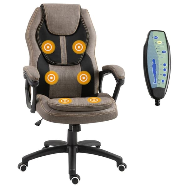 Rootz Massage Chair - Office Chair - Ergonomic Chair - 6 -punkts massage - 67,5 cm x 72 cm x 112-122 cm