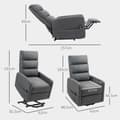 Miniatyrbillede 3 af 10: Rootz Electrical Relaxation Armchair - Power RECLINER - TV -stol - Stående Aid - 62 cm x 86,5 cm x 105 cm - Blød skumkomfort