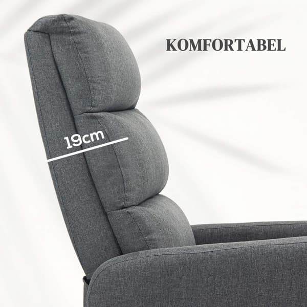 Rootz Electrical Relaxation Armchair - Power RECLINER - TV -stol - Stående Aid - 62 cm x 86,5 cm x 105 cm - Blød skumkomfort