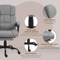 Miniatyrbillede 4 af 6: Rootz Ergonomic Massage Chair - Retlining Office Chair - Opvarmet loungestol - Kabelforbundet fjernbetjening - 66 cm x 75 cm x 112-122cm