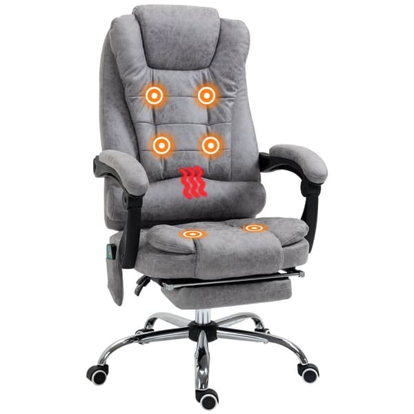 Rootz Office Massage Stol - Opvarmet stol - Ergonomisk siddeplads - Justerbar komfort - 65 cm x 70 cm x 111-119cm