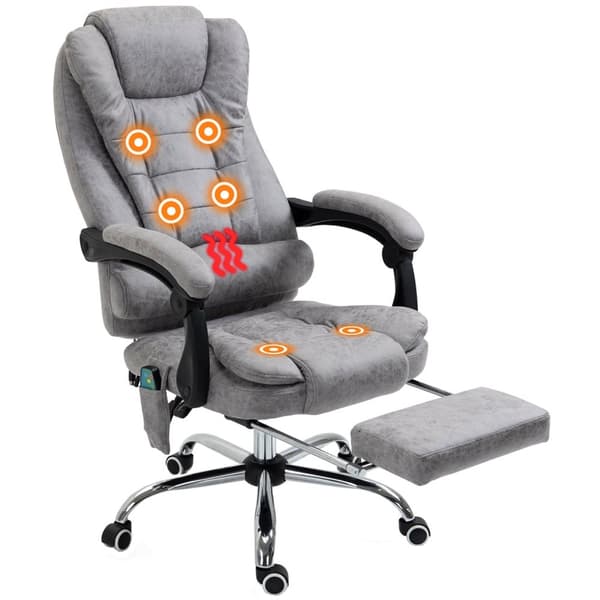 Rootz Office Massage Stol - Opvarmet stol - Ergonomisk siddeplads - Justerbar komfort - 65 cm x 70 cm x 111-119cm