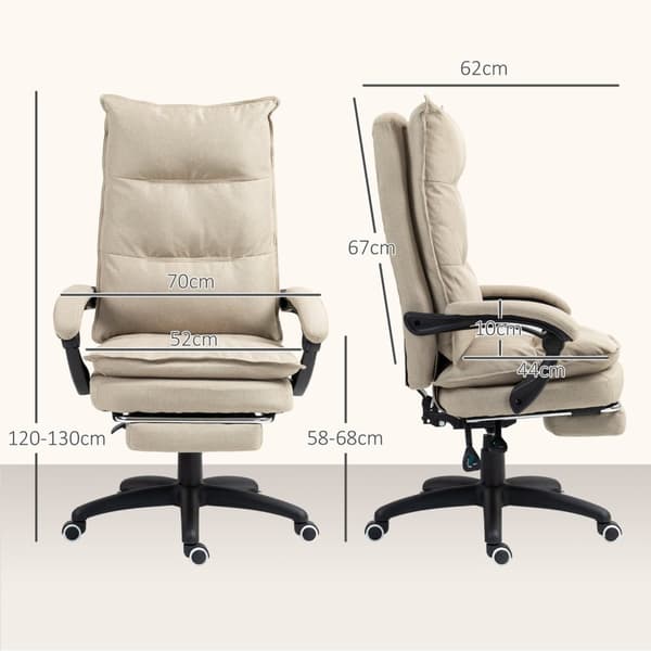Rootz Massage Chef Armchair - verkställande ordförande - Ergonomisk kontorsstol - Justerbar komfort - 70 cm x 62 cm x 120-130 cm
