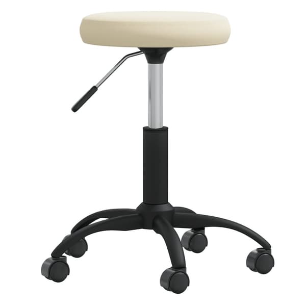 Massagepall gräddvit sammet
