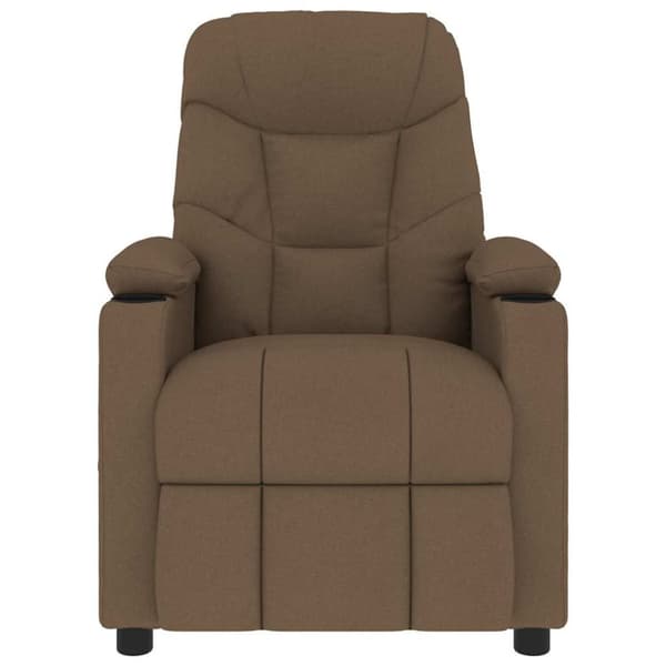 Massagefåtölj brun tyg