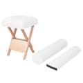 Miniatyrbild 1 av 2: Hopfällbar massagepall med 12 cm tjock sits och 2 bolster vit