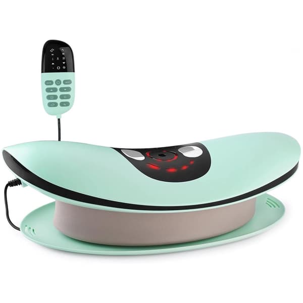 Ländryggsmassagerare, svängmassage, värme och vibration, bärbar design,grön
