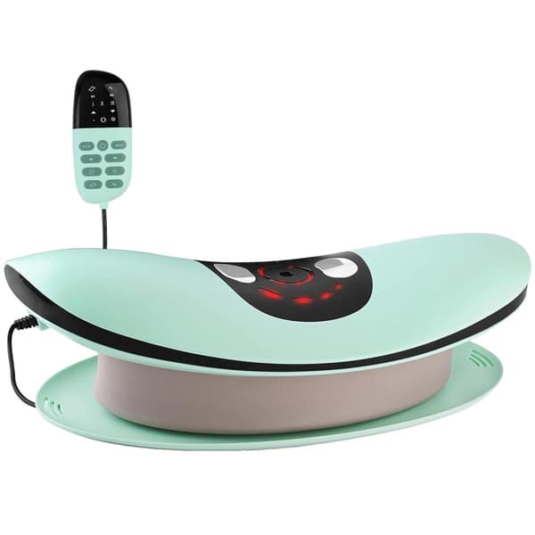 Ländryggsmassagerare, svängmassage, värme och vibration, bärbar design,grön
