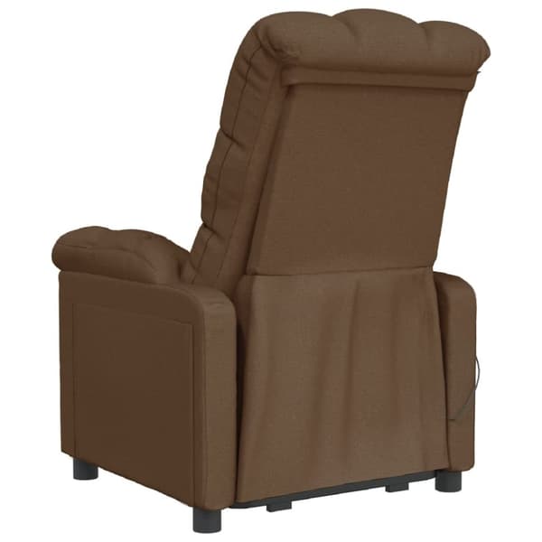 vidaXL Massagefåtölj brun tyg