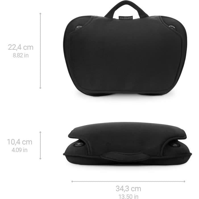 MEDISANA MC 850 - Shiatsu massagekudde för axlar, rygg, ben och nacke - 2 hastigheter - Värmefunktion - Smidig stoppning