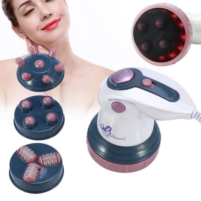 Infraröd elektrisk massageapparat Viktminskning Vibration Kropp Anti-celluliter Bantning Massageapparat Röd EU PLUG--QILU P17370