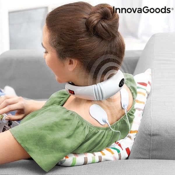 Elektromagnetisk massageapparat för nacke och rygg - EUROWEB - 6 program - Ergonomisk och lätt design