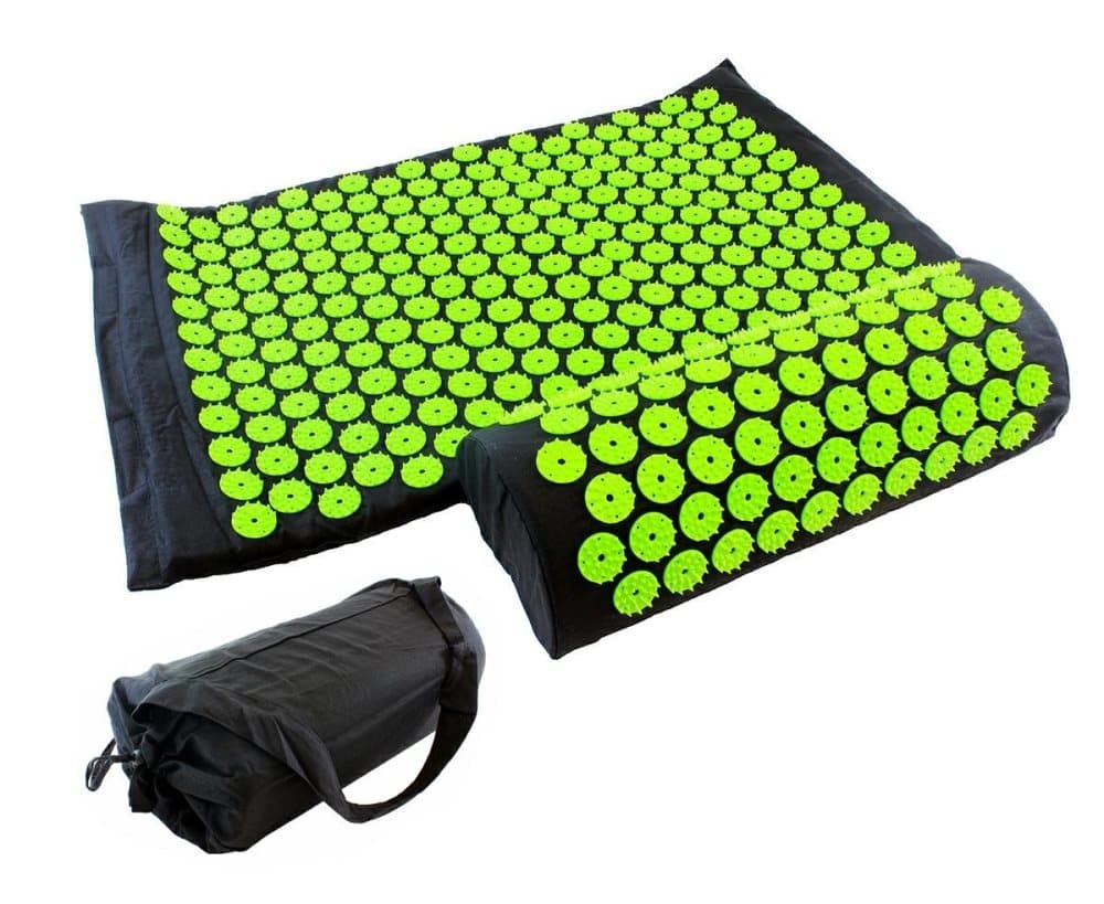 Denimmatta - shaktimatta - akupressurmatta - svart lime