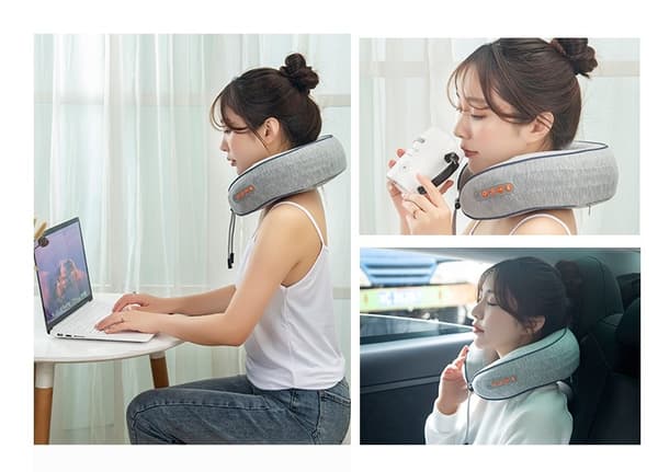 U-shaped Massage Pillow Grey