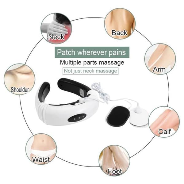 ESTINK Meridian Neck Massager - 3D-teknik - Magnetisk och elektrisk pulsmassage