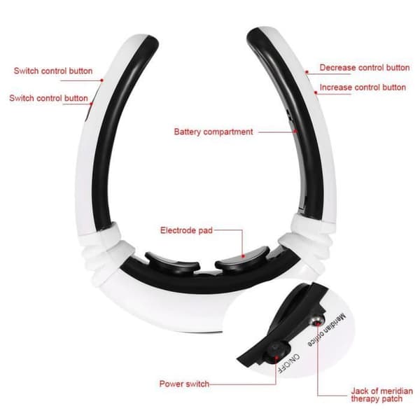 Nackmassager, halskota elektrisk meridianmassager