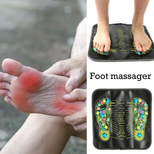 Fotmassagematta, zonterapisten, smärtlindring i benen, hälsovård, akupressur