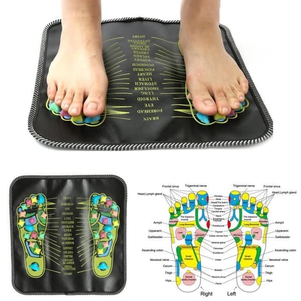 Fotmassagematta, zonterapisten, smärtlindring i benen, hälsovård, akupressur