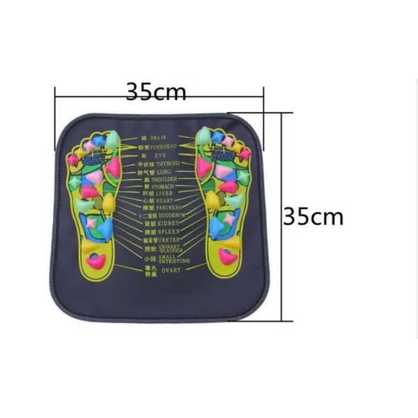 Röd Färg Zonterapi Walking Stone Smärta lindra fot Ben Massager Mat Hälsovård