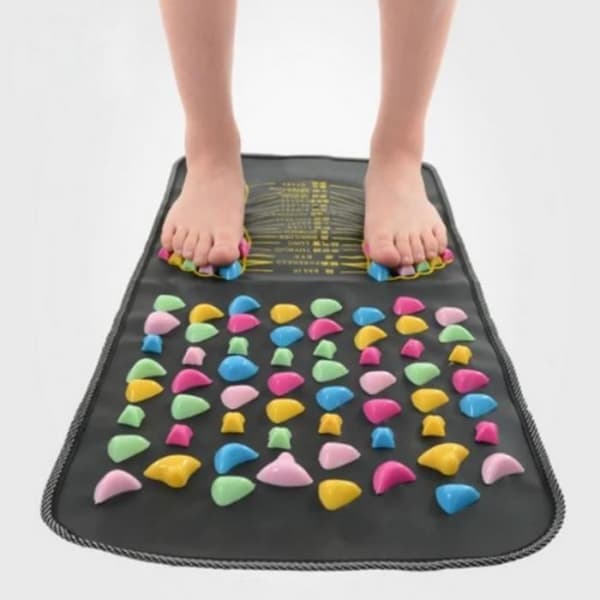 Färg 35cmx35cm Walking Stone Massagematta Kinesisk zonterapi Smärtlindring Fot Spa Smärtlindring