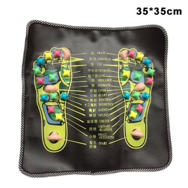 Färg 35cmx35cm Walking Stone Massagematta Kinesisk zonterapi Smärtlindring Fot Spa Smärtlindring