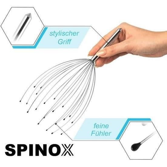 MAVURA massageapparat »SPINOX [THE ORIGINAL] huvudmassageapparat huvudkrypare spindelhuvud massagehuvud massagehuvud