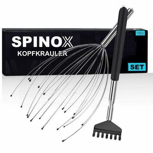 MAVURA massageapparat »SPINOX [THE ORIGINAL] huvudmassageapparat huvudkrypare spindelhuvud massagehuvud massagehuvud