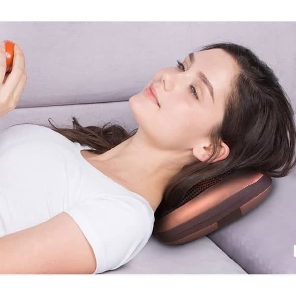 Shiatsu Massagekudde för Nacken, 8 Rullar 3D Kudde för Knådning för Rygg/Nacke/Nacke/Skuldror