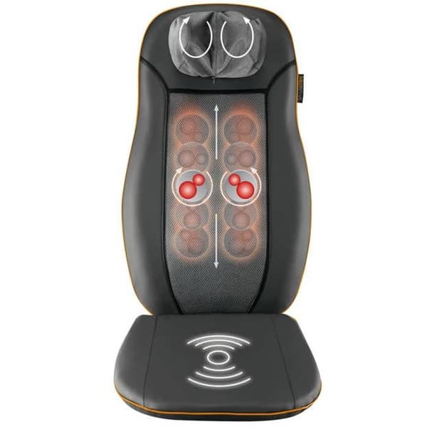 MCN massagestolsöverdrag - MEDISANA - Shiatsu massage - Värmefunktion - Grå