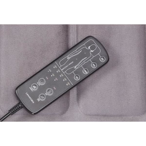 Massagematta - LANAFORM - Massagemadrass - Vibrations- och värmefunktion - Svart - 5 program