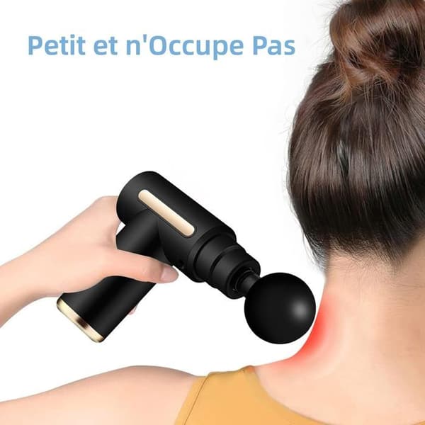 Muskelmassagepistol Minimassagepistol, 4 massagehuvuden och LCD-skärm