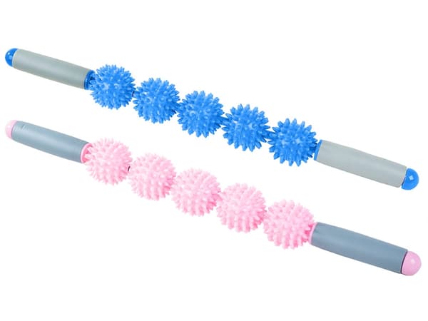 Massage Roller / Helkroppsmassage - 5 Spikbollar med handtag