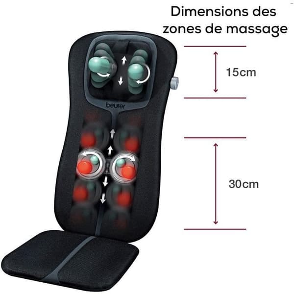 BEURER MG 254 3D Shiatsu massageöverdrag - 4 massagehuvuden