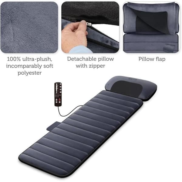 Comfier Värmemassagefilt med Avtagbar Shiatsu Kudde