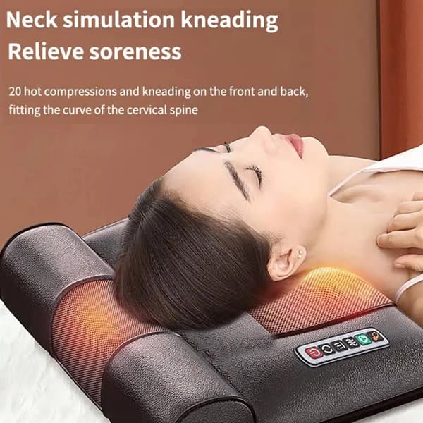 Elektrisk Massagematta (svart) med 10 Zoner - Total avslappning från nacke till fötter