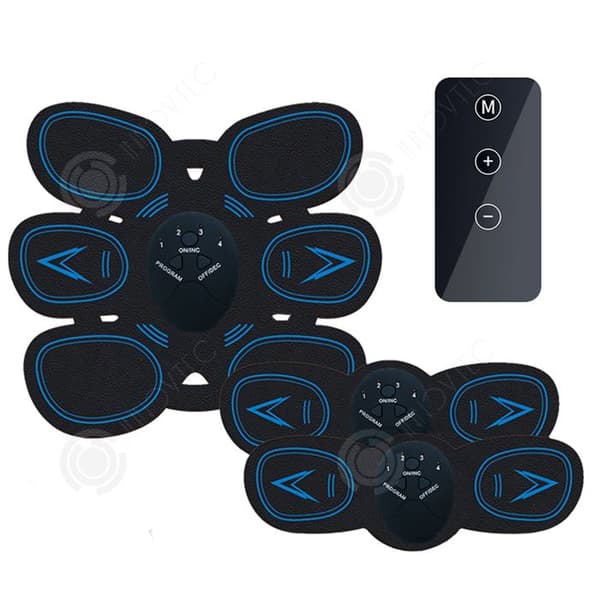 INN Elektromuskelstimulator 3PCS USB 8lägen 19intensitetsstyrkor LCD-display massagekudde välbefinnande massageapparat