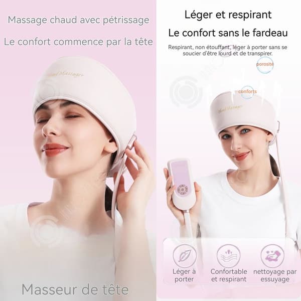 INN Massager 1800mAh Home Sleep Decompression Device Justerbar temperatur och intensitet med 5 avkopplande massagelägen