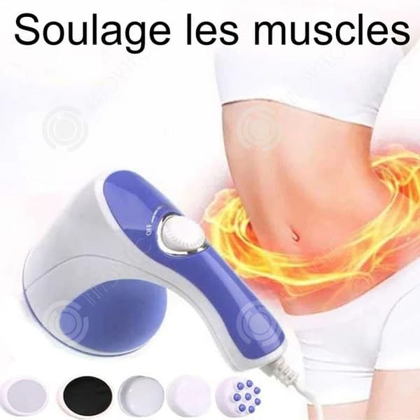 INN Masseur 25w 17x15x11cm med 4 elektriska massaghuvuden, anti-stress massör för hela kroppen för män och kvinnor, bärbar.